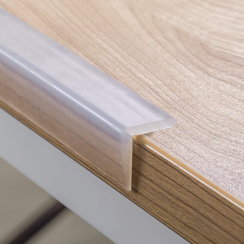 Loiion Baby Proofing  Edge Protector 100% Silicone  Soft Corner Protectors for Kids  Pre-Tape Adhesive Edge Guard for Kids Safety  Child Drawer Furniture Cabinet Bumper (32.8ft 0.6x0.6in(Width)) - Image 1